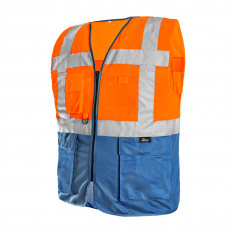 Reflexní výstražná pracovní vesta EN ISO 20471:2013 - oranžová